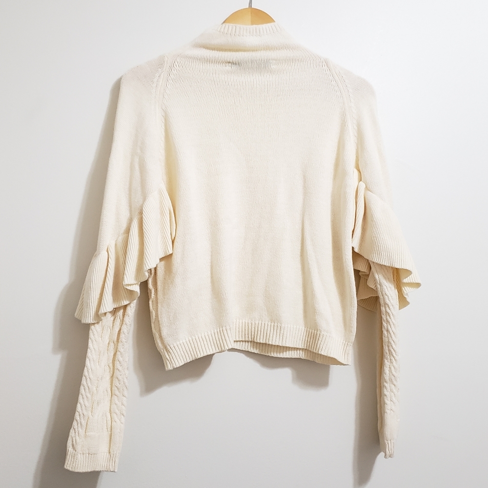 Project Naadam Flutter Ruffle Trimmed Knit Sweater - Picture 3 of 5